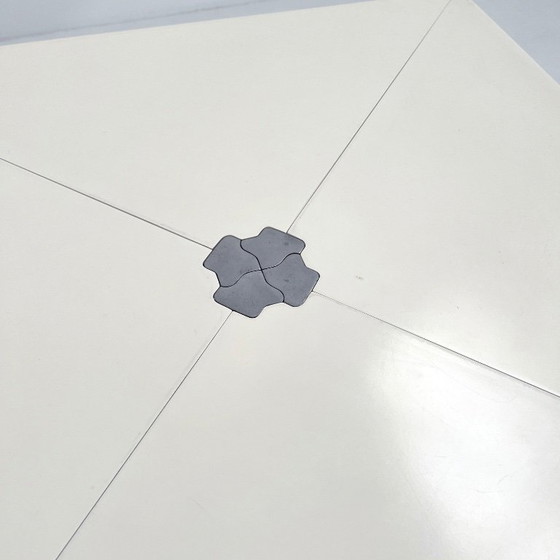 Image 1 of Witte Plana opklaptafel van Giancarlo Piretti voor Castelli, jaren 70