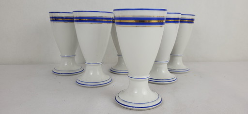 6 Mazagrans / Brulots en Porcelaine de Paris XIXème