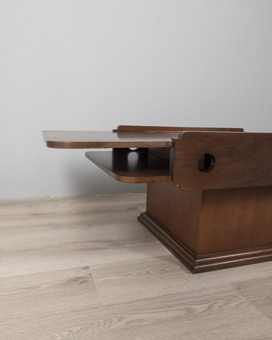 Image 1 of Vintage 60s coffee table with storage unit Italian design 