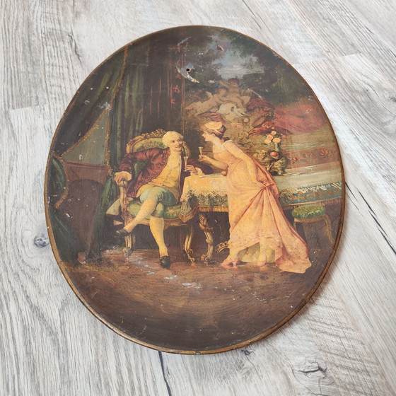 Image 1 of 2 dipinti su lastre di metallo