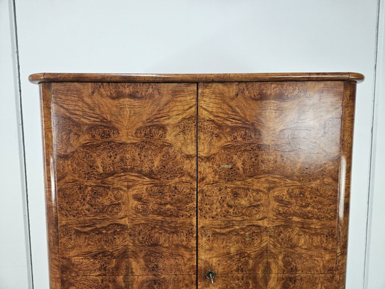 1930s Austrian Art Deco walnut burl sideboard – Sideboard cabinet, Wood (photo 9 of 18)