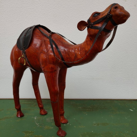 Image 1 of Vintage handmade leather Drommedaris statue