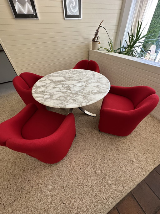 Set van 4 Fauteuils PS142, Eugenio Gerli  voor Tecno