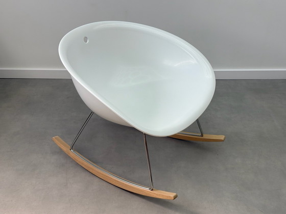 Pedrali Gliss Swing 350 Design Rocking Chair / Armchair – Chrome, Wood (photo 9 of 11)