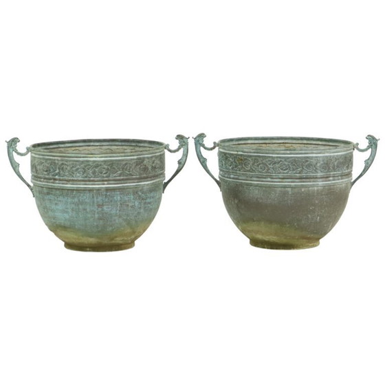 Image 1 of Vasi da fiori francesi Vasi da giardino Verdigris