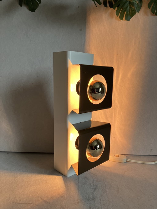 Vintage wandlamp cube spots van Philips, space age design.