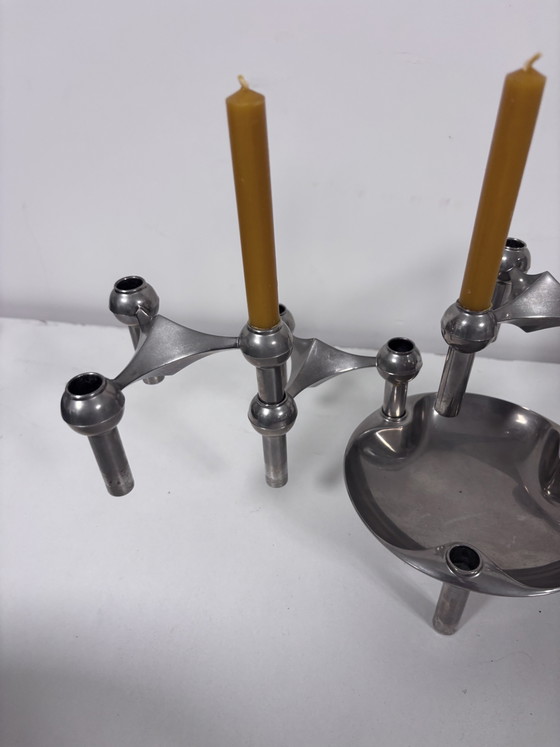 5 portacandele originali Stoff Nagel S22 con vassoio – Metal (photo 4 of 5)