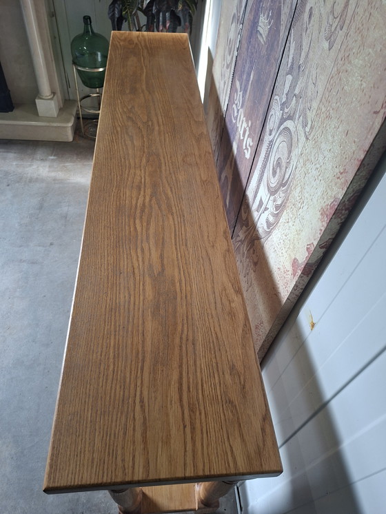 Image 1 of Tables d'appoint classiques, console d'entrée, console murale, dimensions 180x35cm et 91cm de hauteur.