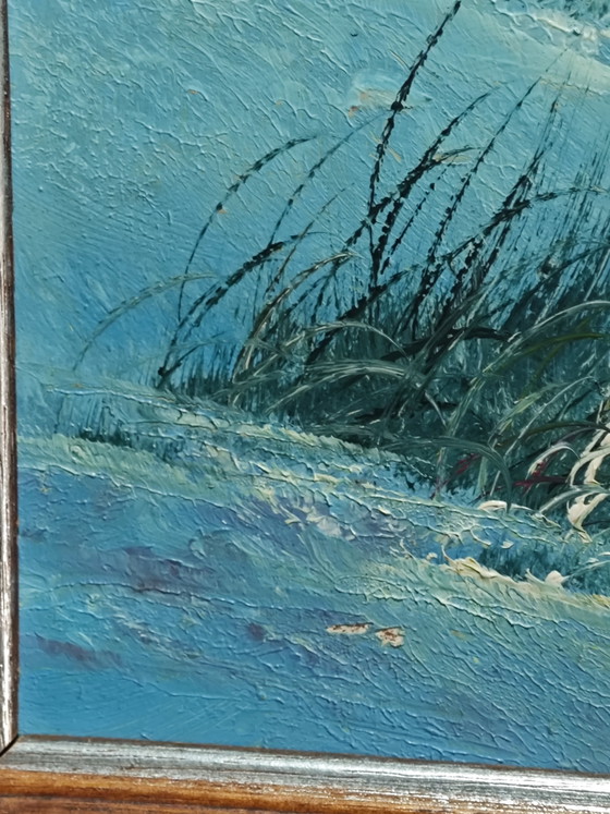 Image 1 of Houten schilderij van de zee