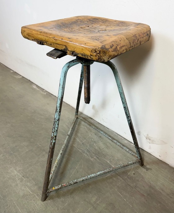 Image 1 of Industrial Workshop Swivel Stool, 1960s
