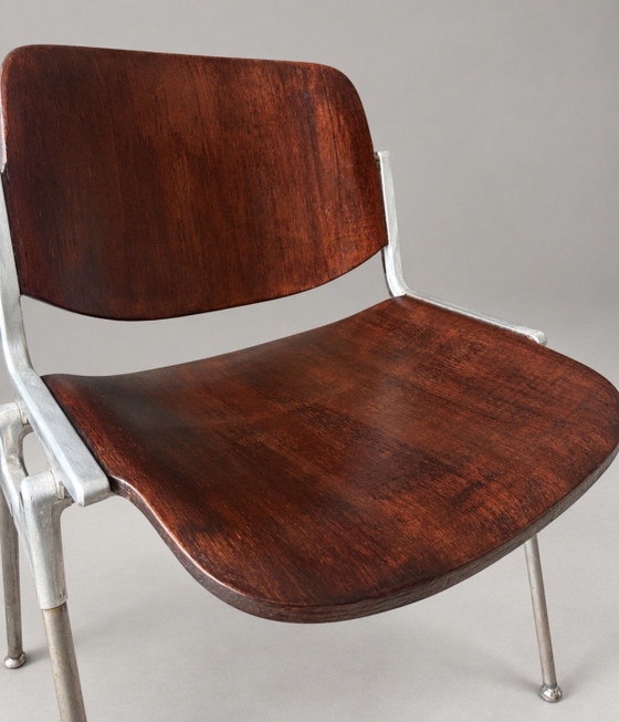 Vintage Castelli DSC 106 Chair — Giancarlo Piretti – Anonima Castelli, Eetkamerstoelen, Aluminium, Metal (photo 13 of 15)