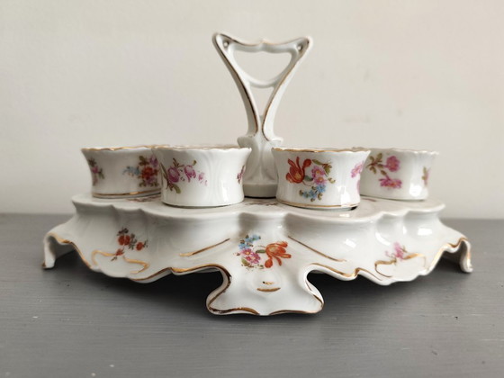 Image 1 of Set of 6 egg cups and serving tray