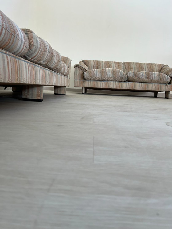 Image 1 of Poltrona Frau - Sofa - Wood, Fabric - Set of Two Sofas