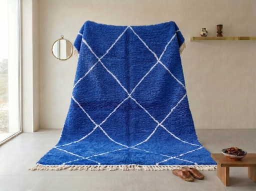 Tapis marocain blauw en laine 250cmx150cm 