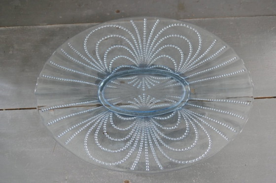 Image 1 of Art Deco cuencos de cristal azul Tchecoslovaquie