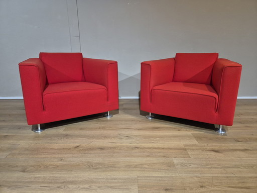 2x Design on Stock - Blizz - Armchairs - Red - Design