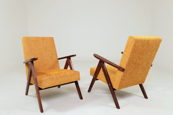 Image 1 of Pair of vintage longue chairs modern design 1980