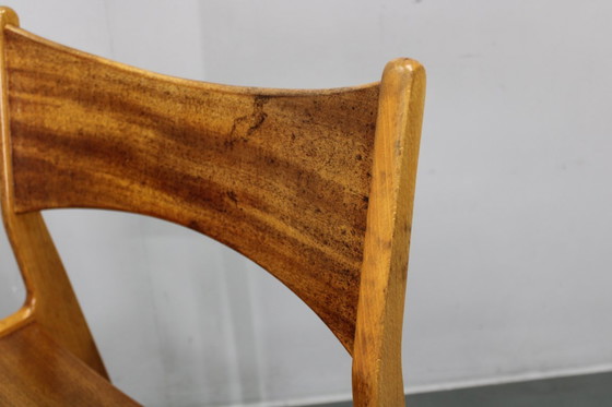 Image 1 of Sillas de comedor danesas de mediados de siglo en afzélie y haya, juego de cuatro