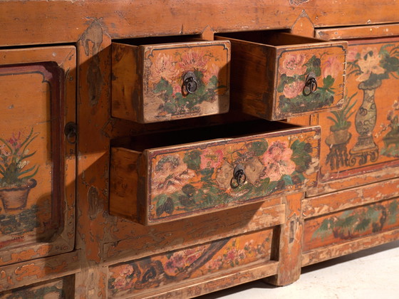 Credenza bassa laccata antica in legno di olmo – Cina, circa 1900 – Credenze con vetrina, Iron, Brass (photo 33 of 40)