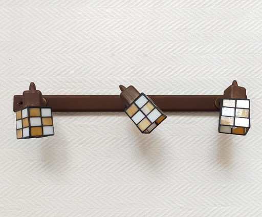 Art-Deco-Deckenleuchte im Tiffany-Stil, dreiteilig