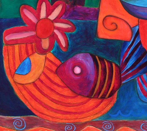 Image 1 of Gemälde „Der goldene Wald“