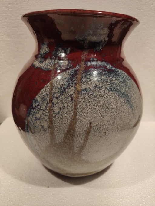 Leo Martens Vase Sang De Boeuf Glaze Very Fine