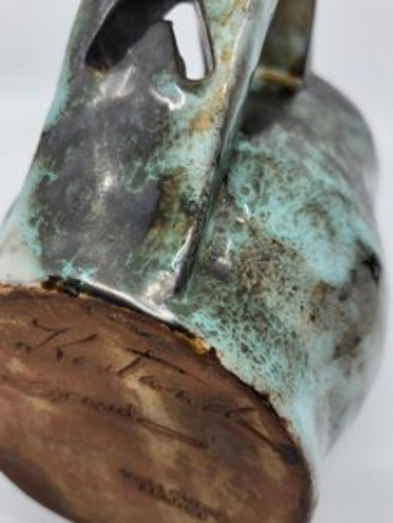 Image 1 of Alexandre Kostanda jarra de cerámica de gres Vallauris Francia 1950