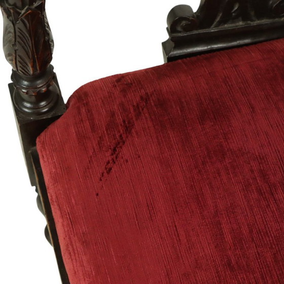 Image 1 of Fauteuil d'angle ancien en chêne italien de style Renaissance