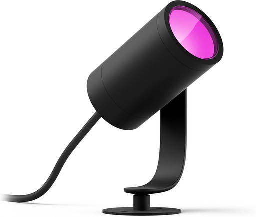 Philips Hue White and Color Ambiance spot sur piquet de jardin Lily, Extension: Éclairage d’extérieur connecté, Compatible avec 