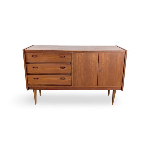 Original teak midcentury sideboard vintage danish design chest of drawers