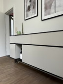 Credenza Pastoe Landscape, modello sospeso in Frassino/Rovere Marrone Soft