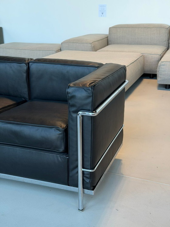 Image 1 of Cassina Le Corbusier LC-2 Set | Schwarzes Leder