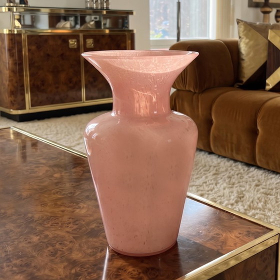 1970s Murano Blown Antique Pink Vase by Maestro del Vetro – Murano Glass (photo 3 of 9)
