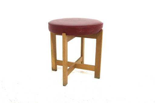 Skandinavischer Eichen-Hocker, Schweden, 1960