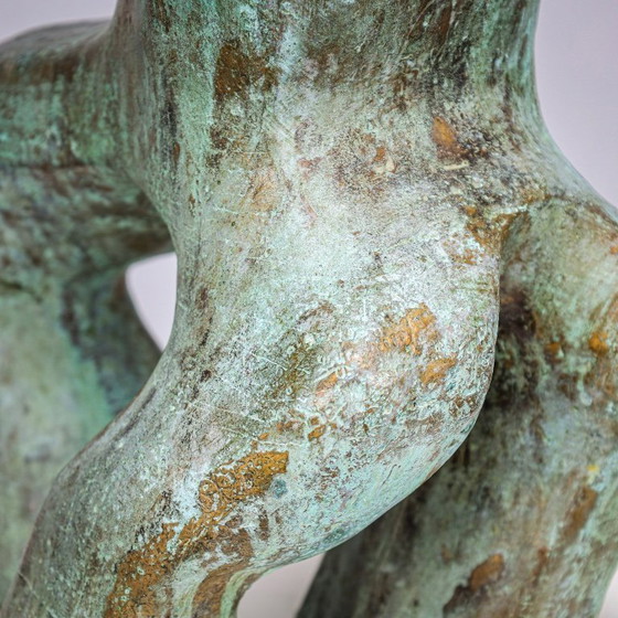 Image 1 of Gepatineerde biomorfe bronzen sculptuur van Jacob Hordijk, jaren 1990