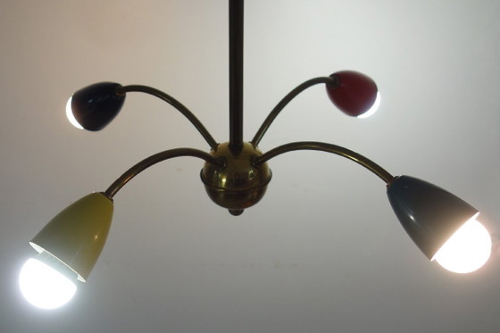 Image 1 of Sputnik kroonluchter met 4 armen, jaren 60
