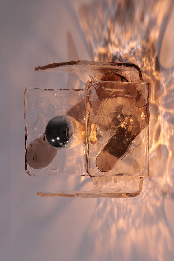 Image 1 of Lampe murale Carlo Nason en verre de Murano pour Kalmar, Autriche, années 1960