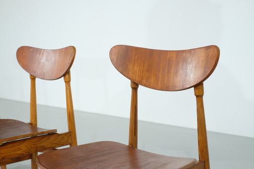 Set Of 4 Scandinavian Chairs In Teak - 1960S