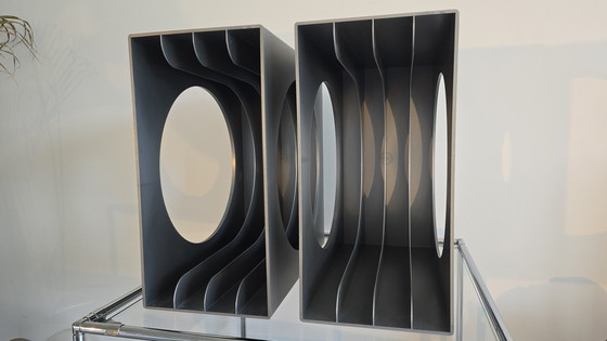 Image 1 of Schweizer Design LP-Rack – Hergestellt in Westdeutschland – Space Age (2er-Set)