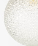 Globo pendente in vetro e ottone di metà secolo