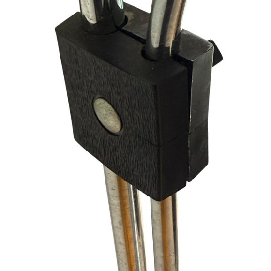 Image 1 of Dijkstra - Zeldzaam model - Space Age Design / MCM Vloerlamp met twee bogen - Gerookt Acryl