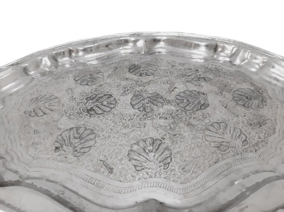Image 1 of Vintage Ornate Silverplate Tray