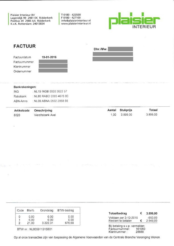 Image 1 of Montis Axel 4-seater sofa – Fabric: Kvadrat - Steelcut Trio 3 – 246 cm