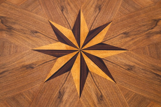 Image 1 of Art Deco round table, Poland, 1950s.