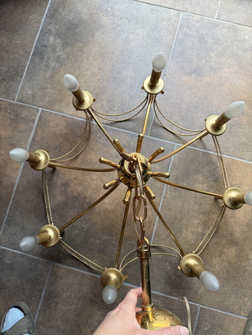 Brass chandelier Gaetano Sciolari