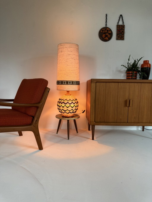 Vintage Danish ‘Pineapple’ Floor Lamp ‘70s – vloerlampen, Glass, Plastic