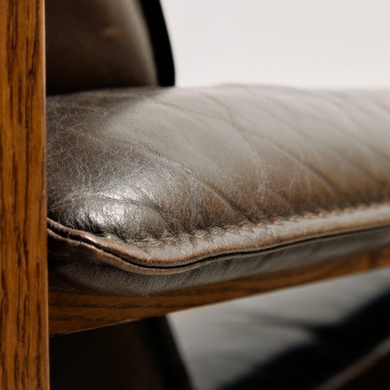 Image 1 of MK10591 Modell 757 Ledersofa-Set von Harry de Groot für Leolux, 3-teilig