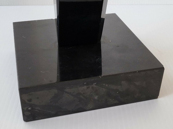 Image 1 of Escultura de un caballo alado, Pegaso, Sagitario, de la década de 1970, resina y mármol.