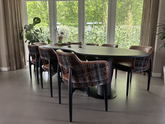 Image 1 of 8 nuove sedie da pranzo di design olandese fatte a mano da BAAN meubelen