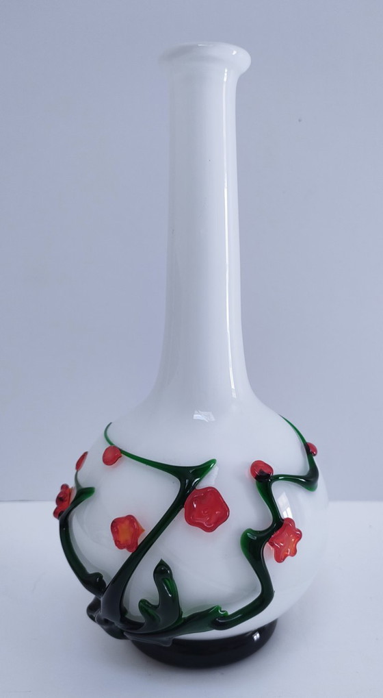 Vaso vintage in pasta di vetro con decoro vegetale giapponese – Vasi (photo 11 of 12)